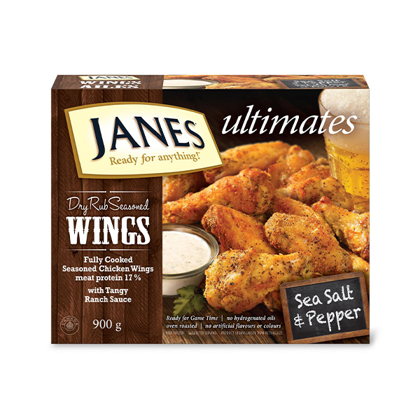 Dry Rub Seasoned Chicken Wings Sea Salt & Pepper